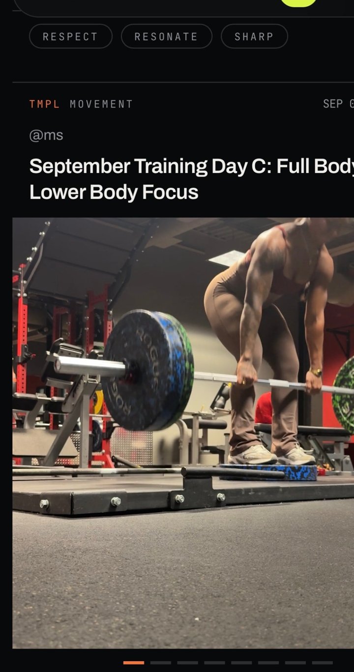 A PRXS training entry on a phone, with a deadlift photo and sets, reps and load